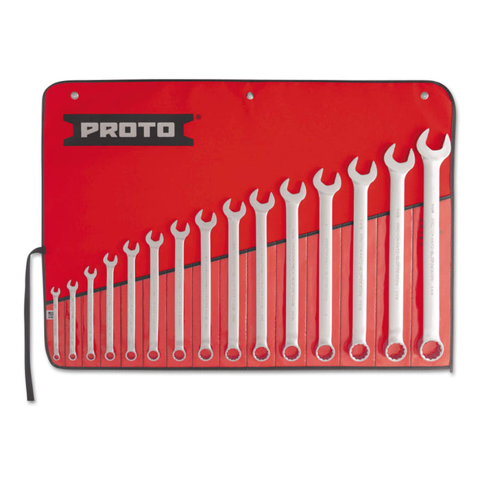 Proto Torqueplus 12-Point Combination Wrench Sets, 15 Piece, 12 Points, Inch