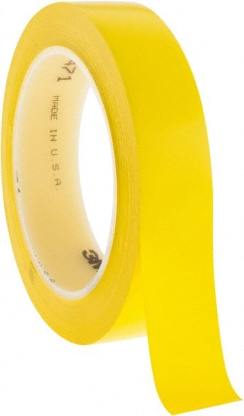 Floor & Aisle Marking Tape: 1" Wide, 108' Long, 5.2 mil Thick, Vinyl