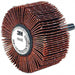 Mounted Flap Wheel: 3" Dia, 1" Face Width, 60 Grit, Ceramic Alumina