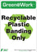 ZING PLAS BANDING RECYCLE ECO LABEL 7X5, 5 pk