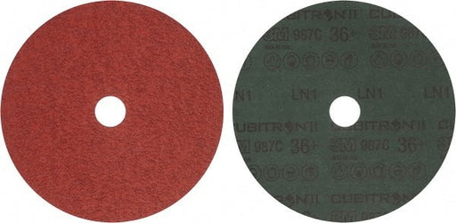 Fiber Disc: 7" Disc Dia, 7/8" Hole, 36 Grit, Ceramic