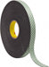 Black Double-Sided Urethane Foam Tape: 1" Wide, 36 yd Long, 1/16" Thick, Acrylic Adhesive