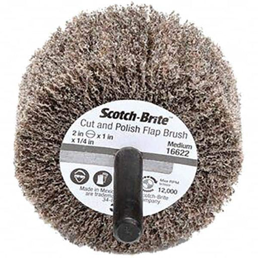 Mounted Flap Wheel: 2" Dia, 1" Face Width, Aluminum Oxide