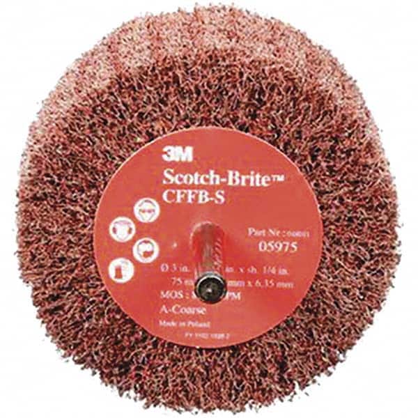 Mounted Flap Wheel: 3" Dia, 1-3/4" Face Width, Aluminum Oxide