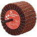 Mounted Flap Wheel: 3" Dia, 1-3/4" Face Width, 180 Grit, Aluminum Oxide