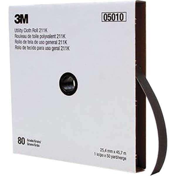 1" x 50 Yd 80 Grit Aluminum Oxide Shop Roll