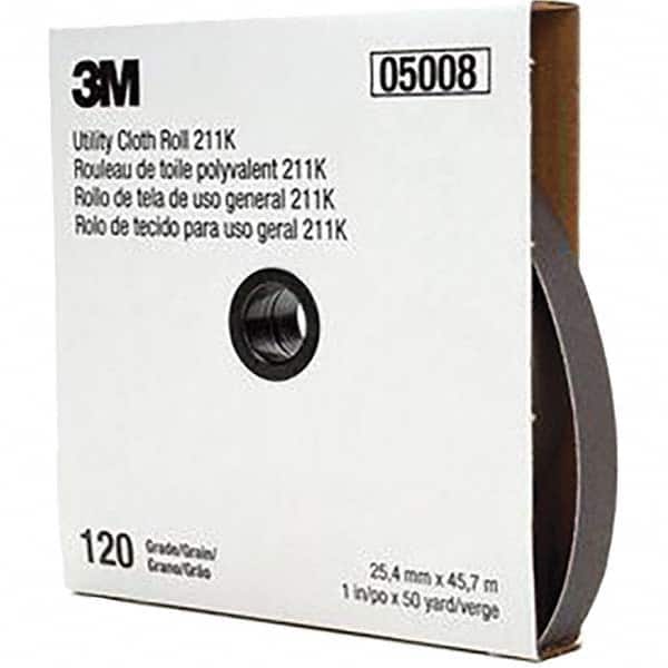 1" x 50 Yd 120 Grit Aluminum Oxide Shop Roll