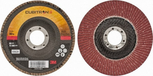 Flap Disc: 7/8" Hole, 80 Grit, Ceramic, Type 29