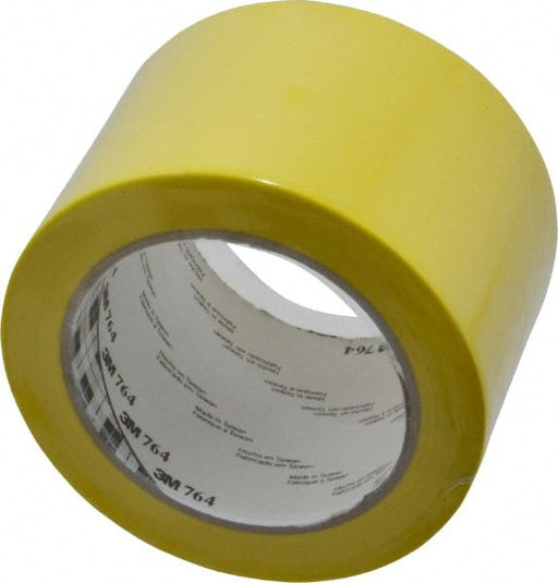 Floor & Aisle Marking Tape: 3" Wide, 108' Long, 5 mil Thick, Vinyl