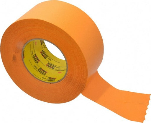 Masking Tape: 3" Wide, 60 yd Long, 9.5 mil Thick, Orange