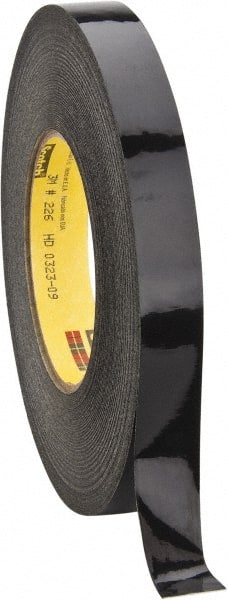 Masking Tape: 18 mm Wide, 60 yd Long, 10.6 mil Thick, Black