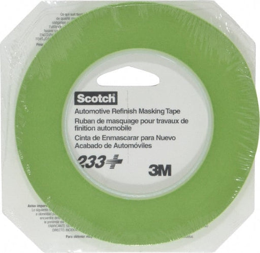Masking Tape: 6 mm Wide, 60 yd Long, 6.7 mil Thick, Green