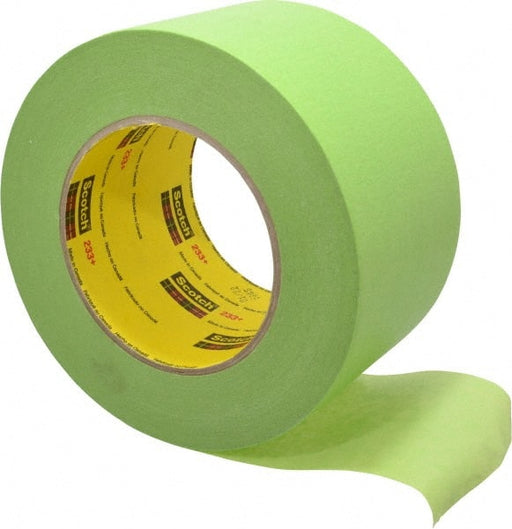 Masking Tape: 3" Wide, 60 yd Long, 6.7 mil Thick, Green