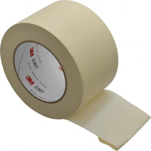 Masking Tape: 3" Wide, 60 yd Long, 5.2 mil Thick, Tan