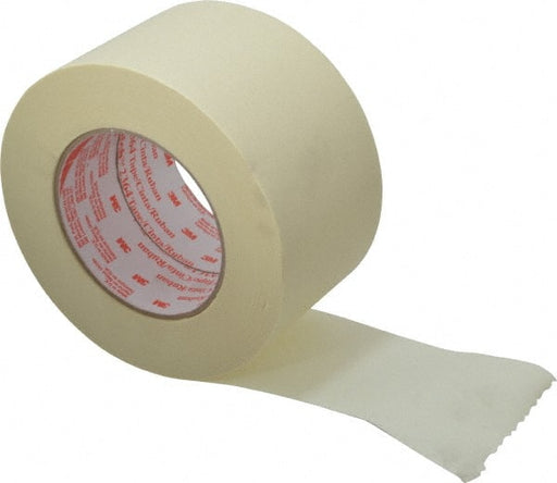 Masking Tape: 3" Wide, 60 yd Long, 6.5 mil Thick, Tan