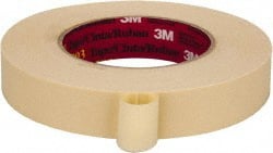 Masking Tape: 1" Wide, 60 yd Long, 7.6 mil Thick, Tan