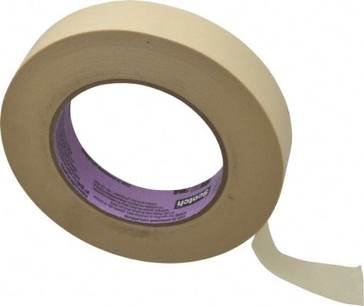 Masking Tape: 1" Wide, 60 yd Long, 5.5 mil Thick, Tan