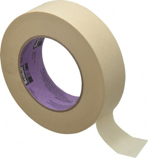 Masking Tape: 38 mm Wide, 60 yd Long, 5.5 mil Thick, Tan
