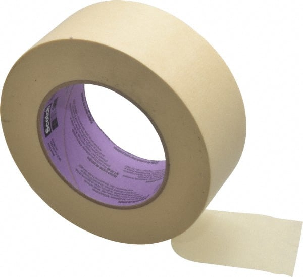 Masking Tape: 2" Wide, 60 yd Long, 5.5 mil Thick, Tan