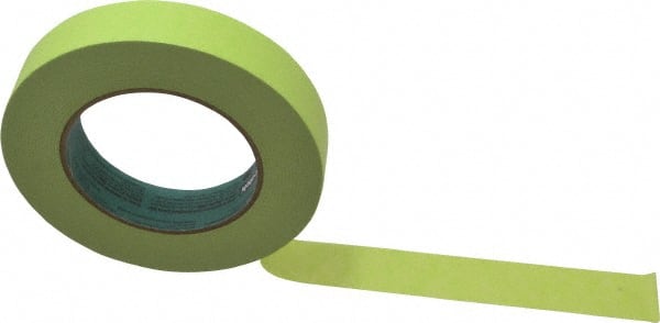 Masking Tape: 1" Wide, 60 yd Long, 6 mil Thick, Green