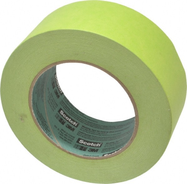 Masking Tape: 2" Wide, 60 yd Long, 6 mil Thick, Green