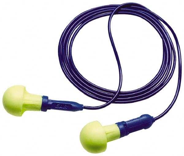 Earplug: 28dB, Foam, Round, Push-In Stem, Corded