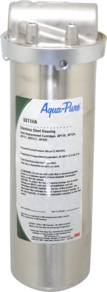 3/4 Inch Pipe, FNPT End Connections, 9-3/4 Inch Long Cartridge, 12.03 Inch Long, Cartridge Filter Housing without Pressure Relief