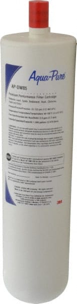 Plumbing Cartridge Filter: 3-5/8" OD, 11-3/8" Long, 0.5 micron, Carbon Block