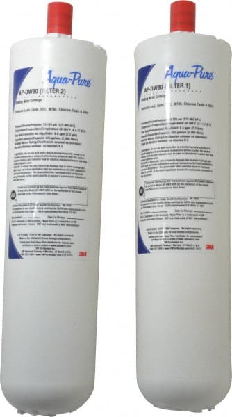 Plumbing Cartridge Filter: 3-5/8" OD, 11-1/2" Long, 0.5 micron, Carbon Block