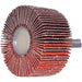 Mounted Flap Wheel: 2" Dia, 1/2" Face Width, 60 Grit, Ceramic Alumina