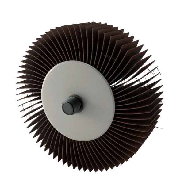Mounted Flap Wheel: 1" Face Width, 60 Grit, Aluminum Oxide