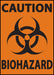 ZING Sign,Caution Biohazard,10x7 Plastic