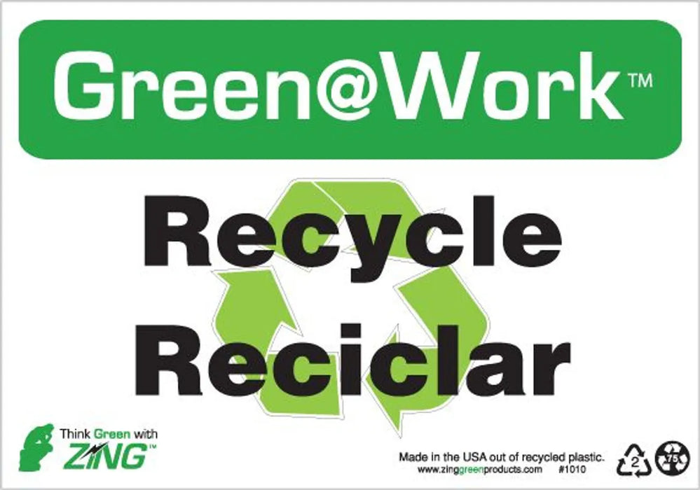 ZING Recycle<Recyc Symb>Reciclar Spani 10'x7'