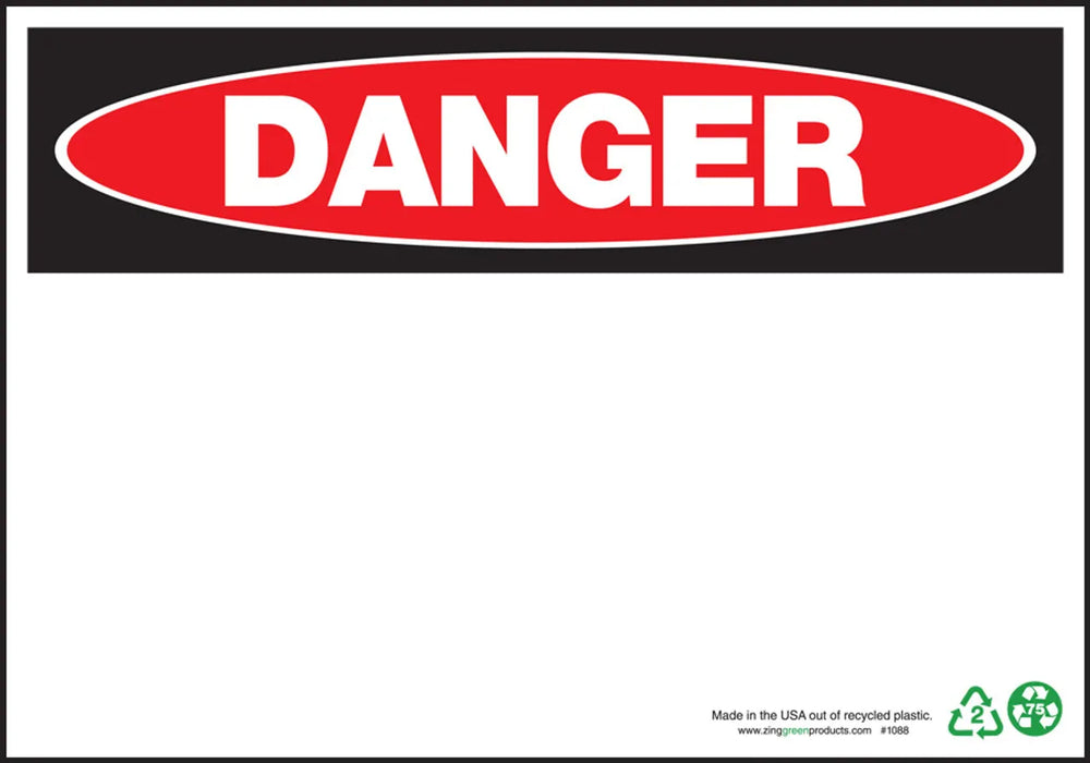 ZING Danger, Blank, 7x10, Aluminum