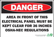 ZING Danger Electrical Panel, 7x10, SA