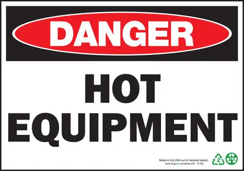 ZING Danger Hot Equipment, 7x10, Adhesive