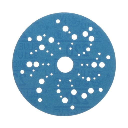 Hook & Loop Disc: 5" Disc Dia, 220 Grit, Coated, Ceramic Aluminum Oxide