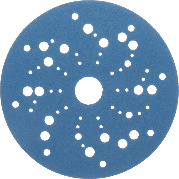 Hook & Loop Disc: 5" Dia, 320 Grit, Coated, Ceramic Aluminum Oxide