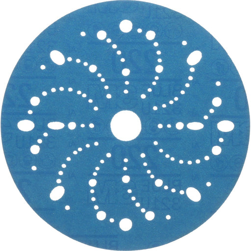 Hook & Loop Disc: 6" Dia, 220 Grit, Coated, Ceramic Aluminum Oxide