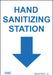 ZING Hand Sanitizing Station, 14x10 Adhesive