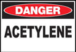 ZING DANGER, ACETYLENE, 10x14, Adhesive