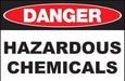 ZING DANGER, Hazardous Chemicals 10x14 Adhes