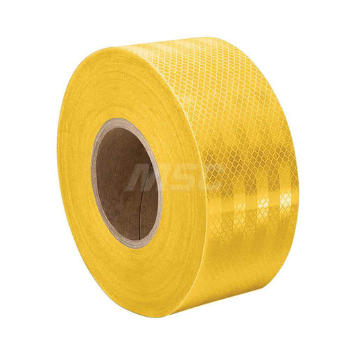 DOT Conspicuity Tape; Color: Yellow ; Tape Material: Reflective Sheeting ; Width (Inch): 1-3/4 ; Length (Feet): 150 ; Length (Inch): 1800