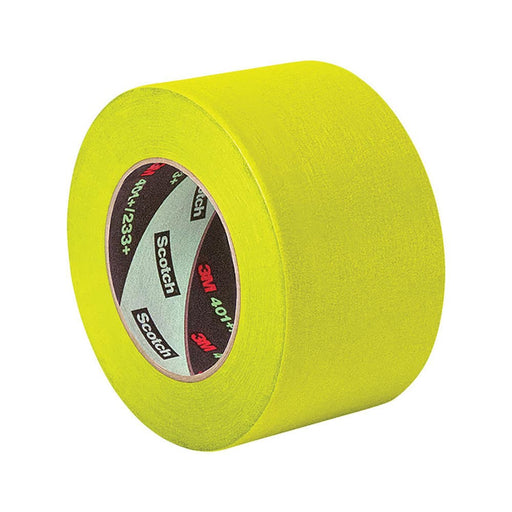 High Temperature Masking Tape: 2" Wide, 60 yd Long, 6.3 mil Thick, Yellow