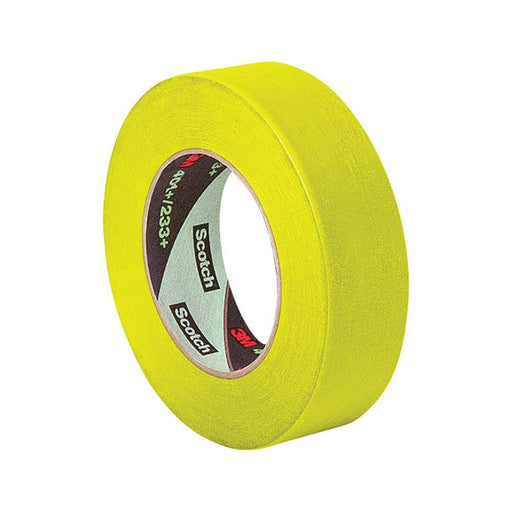 High Temperature Masking Tape: 1" Wide, 60 yd Long, 6.3 mil Thick, Yellow