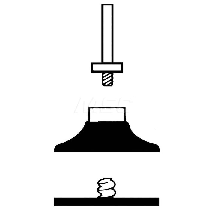 Disc Backing Pad: 3" Dia, Quick-Change Type TR / Type 3