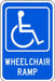 ZING Wheel Chair Ramp w/Symbol, EGP, 12x18.