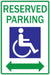 ZING Reserved Parking Handicap, HIP, 12x18