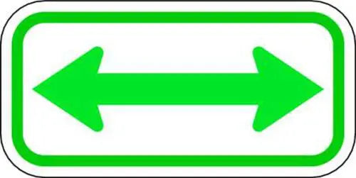 ZING Handicap Parking Green Dbl Arr 12x6 Alum