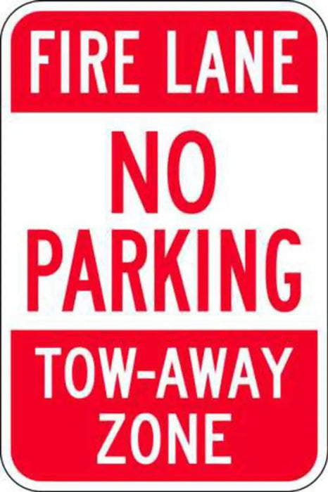 ZING Parking FIRE LANE NO PARKING, HIP, 12x18